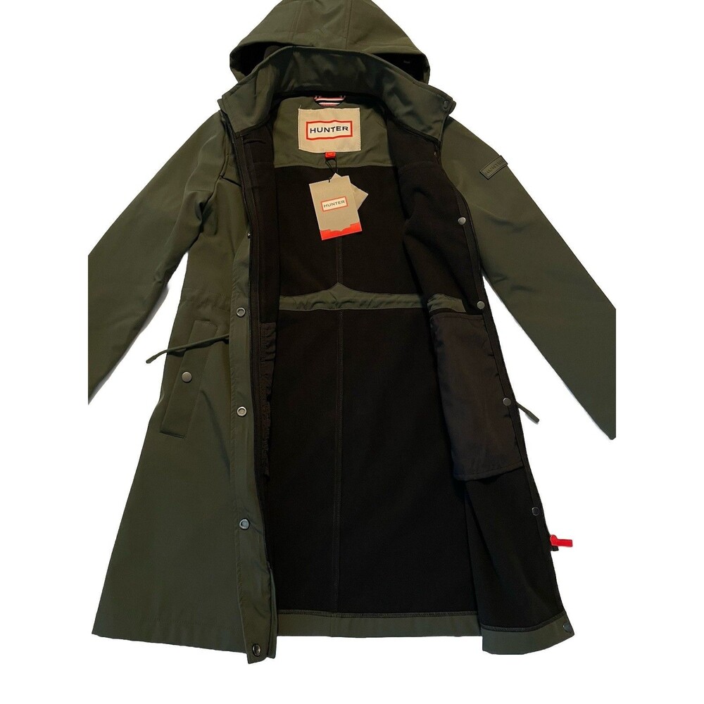 NWT - Hunter Hooded Water Resistant (Kate) Rain Coat Olive Green Sz S ($199.00) - Picture 4 of 16